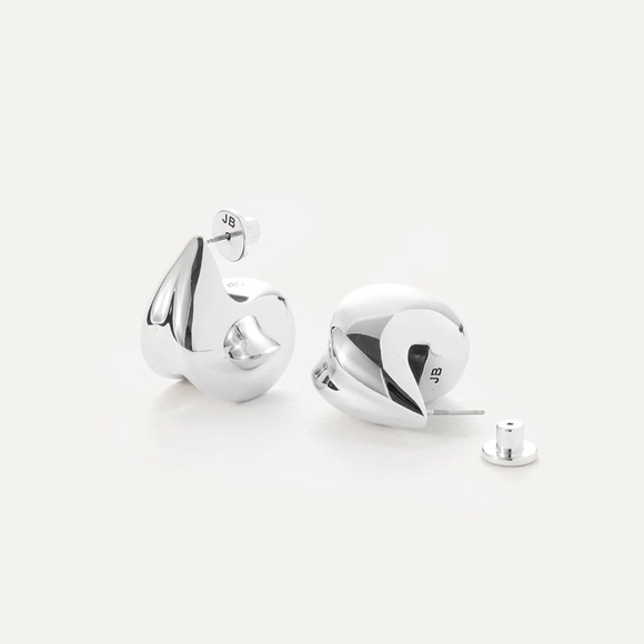 Jenny Bird Nouveaux Puff Earrings - Silver - Picture 2 of 9